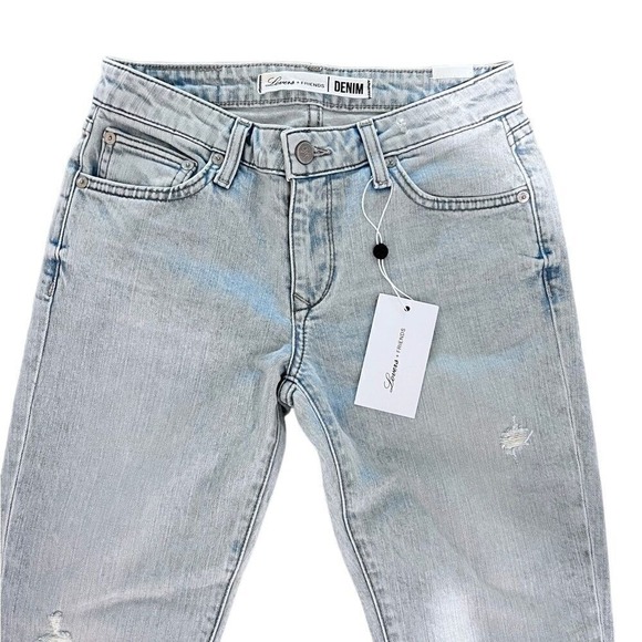 NWT Lovers + Friends Ricky Skinny Distressed Jeans Size 24 - Picture 5 of 6